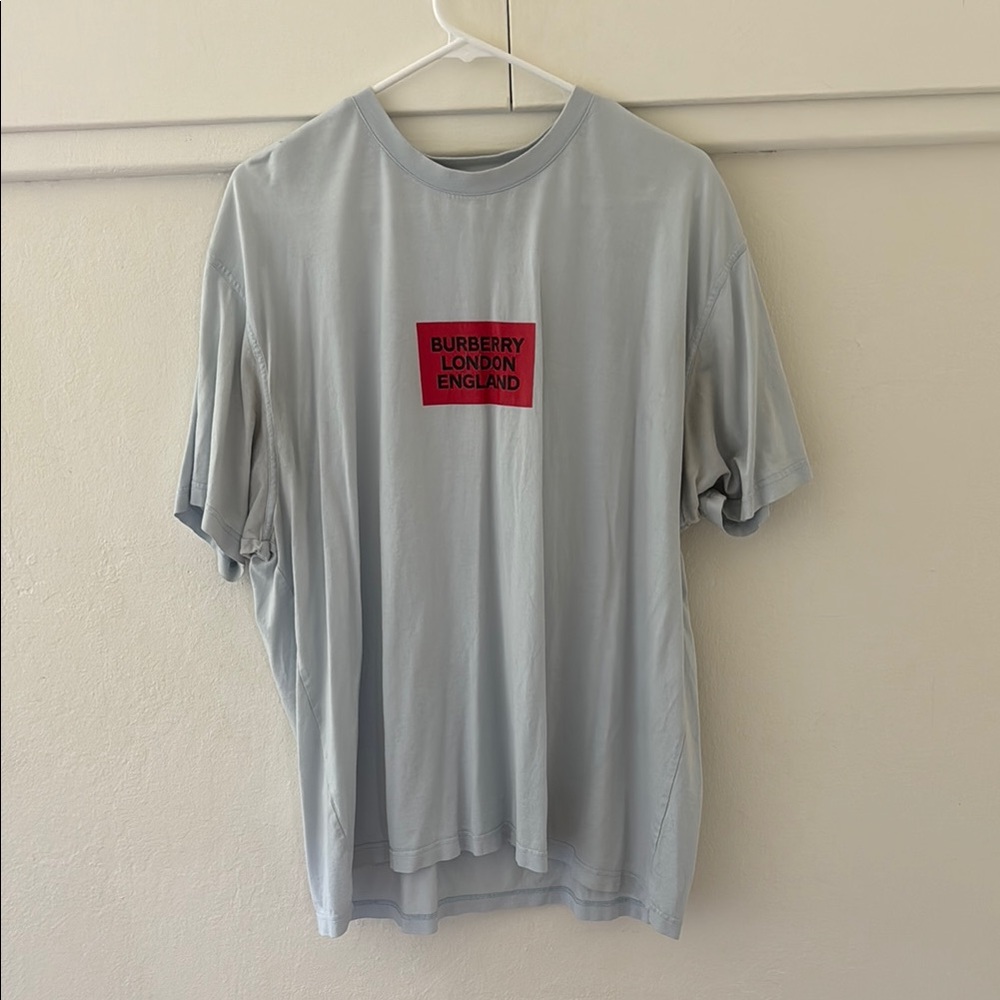 Vintage Burberry Blue Short Sleeve Tee Casual Essential